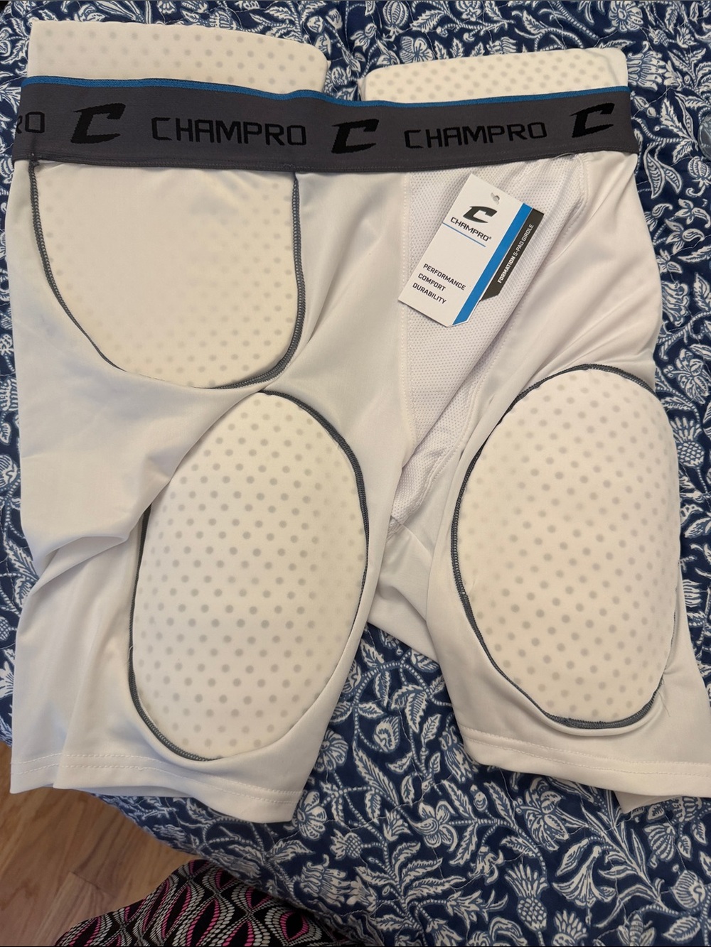 Champro Men’s White Padded Girdle – Protective Performance Support